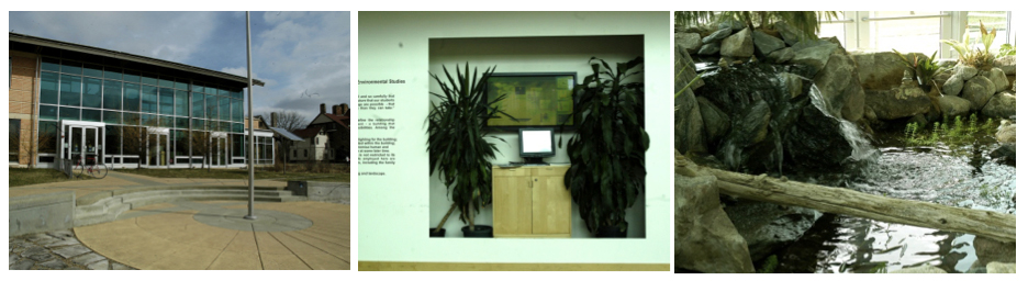 Figure 1: Images of the Adam Joseph Lewis Environmental Center at Oberlin College (photos by author). Figure 1: Images of the Adam Joseph Lewis Environmental Center at Oberlin College (photos by author).