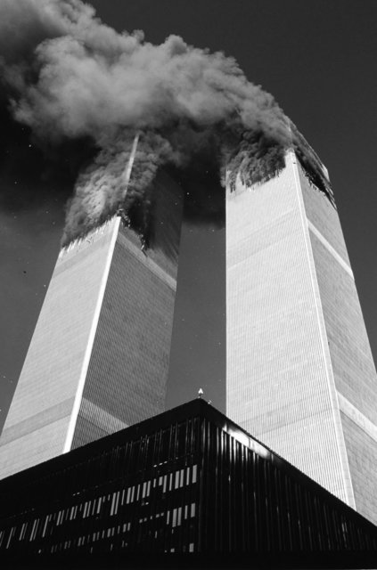 people jumping from twin towers 9 11. Twin Towers Burning, 2001.