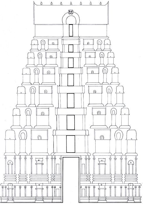 3. Diagram of a seven-tier (tala) gopura