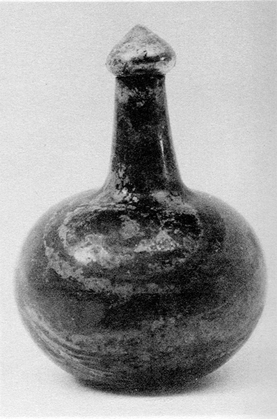 7 Innermost bottle, reliquary set. Hōryūji. Nara period, early 8th century. Glass; 7.4 cm (h). After Hōryūji Hozon Iinkai, ed., Hōryūji Gojū-no-tō hihō no chōsa (Nara: Hōryūji, 1954), plate 23 7 Innermost bottle, reliquary set. Hōryūji. Nara period, early 8th century. Glass; 7.4 cm (h). After Hōryūji Hozon Iinkai, ed., Hōryūji Gojū-no-tō hihō no chōsa (Nara: Hōryūji, 1954), plate 23