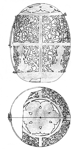 27 Diagram of the openwork pattern, silver oval container, reliquary set, Hōryūji. After Hōryūji Hozon Iinkai, ed., Hōryūji Gojū-no-tō hihō no chōsa (Nara: Hōryūji, 1954), plate 17 27 Diagram of the openwork pattern, silver oval container, reliquary set, Hōryūji. After Hōryūji Hozon Iinkai, ed., Hōryūji Gojū-no-tō hihō no chōsa (Nara: Hōryūji, 1954), plate 17