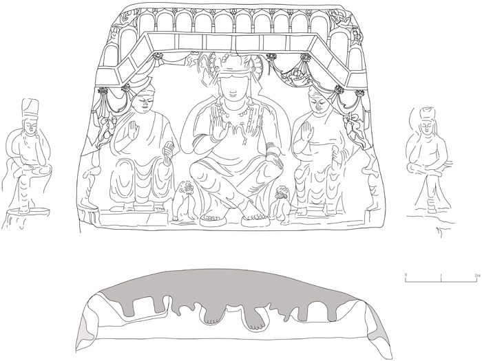 Alt-text: Line drawing of sculptures Alt-text: Line drawing of sculptures