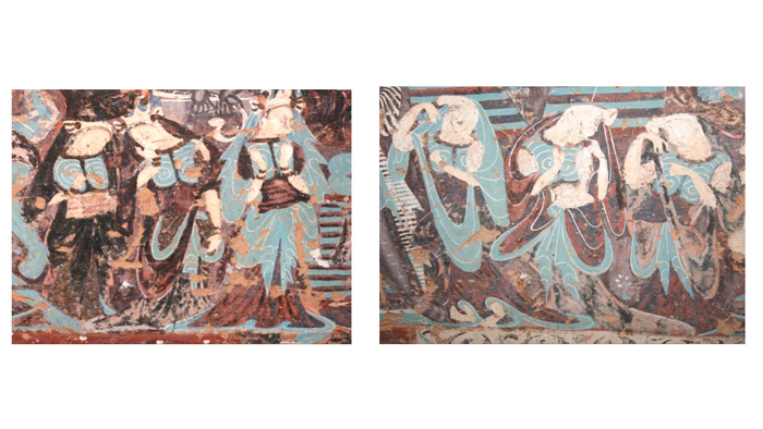 Alt-text: Three figures in black, brown and teal. Alt-text: Three figures in black, brown and teal.
