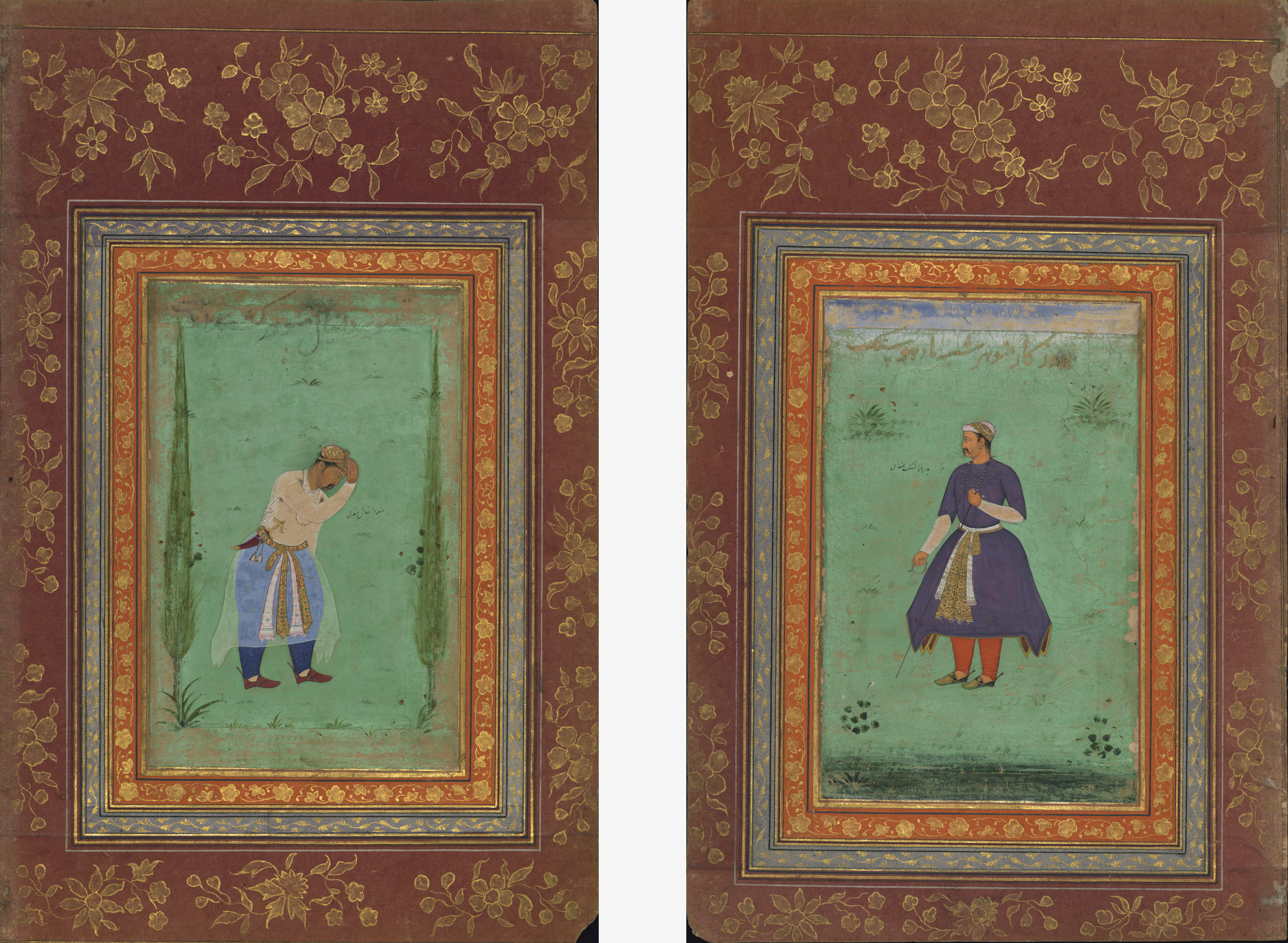 Old Marwari Prince Framed Painting - 19thC Old Marwari Prince Framed Painting - 19thC
