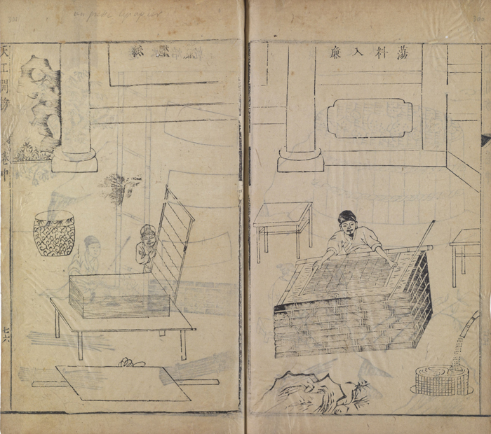 Alt-text: Papermaking Alt-text: Papermaking