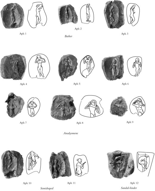 Fig. 7. Selected Aphrodite sealings from Kedesh. Scale 2:1. 