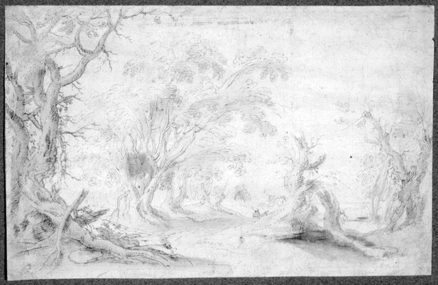 Vinckboons, David, Flemish, 1576–ca. 1632.
Landscape, late 16th – early 17th century.
Pen, ink, and brown and blue wash on laid paper, 30.48 x 41.91 cm.
Gift of the Nathan T. Whitman Trust, 2004/2.17 Vinckboons, David, Flemish, 1576–ca. 1632.
Landscape, late 16th – early 17th century.
Pen, ink, and brown and blue wash on laid paper, 30.48 x 41.91 cm.
Gift of the Nathan T. Whitman Trust, 2004/2.17