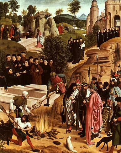 Illustration 2: “The Legend of the Relics of St. John the Baptist,” Geertgen tot Sint Jans, c. 1484 (Kunsthistorisches Museum, Vienna) Illustration 2: “The Legend of the Relics of St. John the Baptist,” Geertgen tot Sint Jans, c. 1484 (Kunsthistorisches Museum, Vienna)
