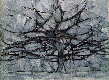 Illustration 5b: Piet Mondrian, “The Grey Tree,” 1911 (Gemeentemuseum, The Hague. Mondrian images © 2011 Mondrian/Holtzman Trust c/o HCR International Washington DC) Illustration 5b: Piet Mondrian, “The Grey Tree,” 1911 (Gemeentemuseum, The Hague. Mondrian images © 2011 Mondrian/Holtzman Trust c/o HCR International Washington DC)