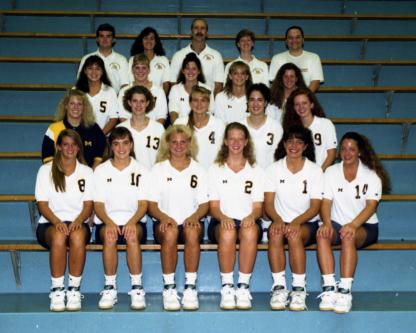 Women's Volleyball Team, 1993, UM / WVBT1993 Bentley Historical