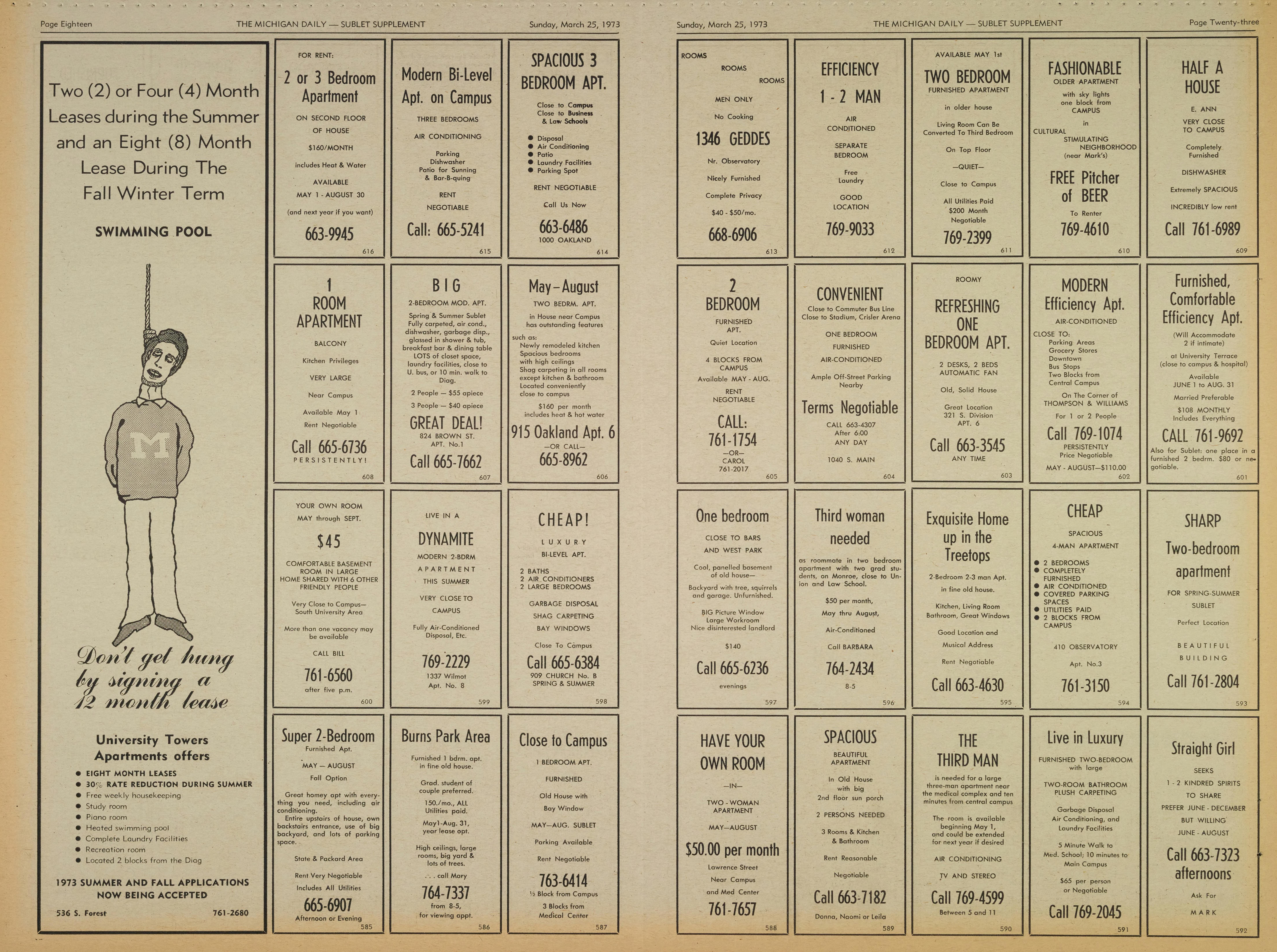 Michigan Daily Digital Archives - March 25, 1973 (vol. 83, iss. 138) -  Image 28