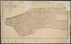 Map of the city of New York showing the sewers & drains.