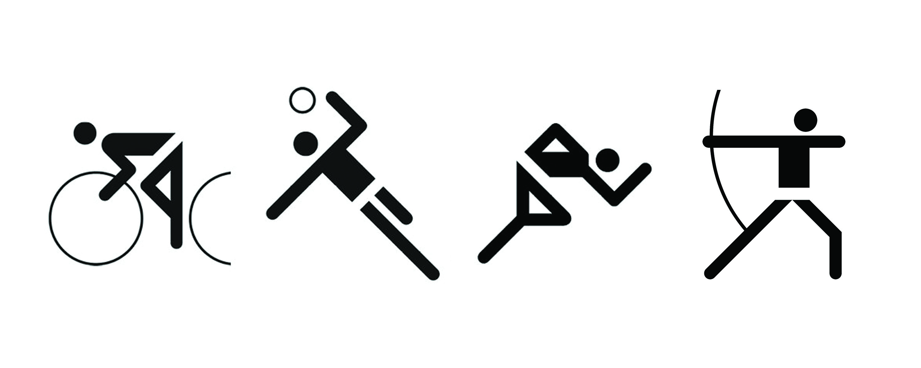 Figure 12.: Aicher’s anonymous figures representing the athletes who competed in the 1972 Olympic Games in Munich were supposed to be inclusive of everyone. Even though his geometric body alphabet represents sports played by both genders, why is it that viewers ONLY see male competitors, rather than women athletes? http://www.aicher-pictograms.com (accessed May 25, 2016). Figure 12.: Aicher’s anonymous figures representing the athletes who competed in the 1972 Olympic Games in Munich were supposed to be inclusive of everyone. Even though his geometric body alphabet represents sports played by both genders, why is it that viewers ONLY see male competitors, rather than women athletes? http://www.aicher-pictograms.com (accessed May 25, 2016).