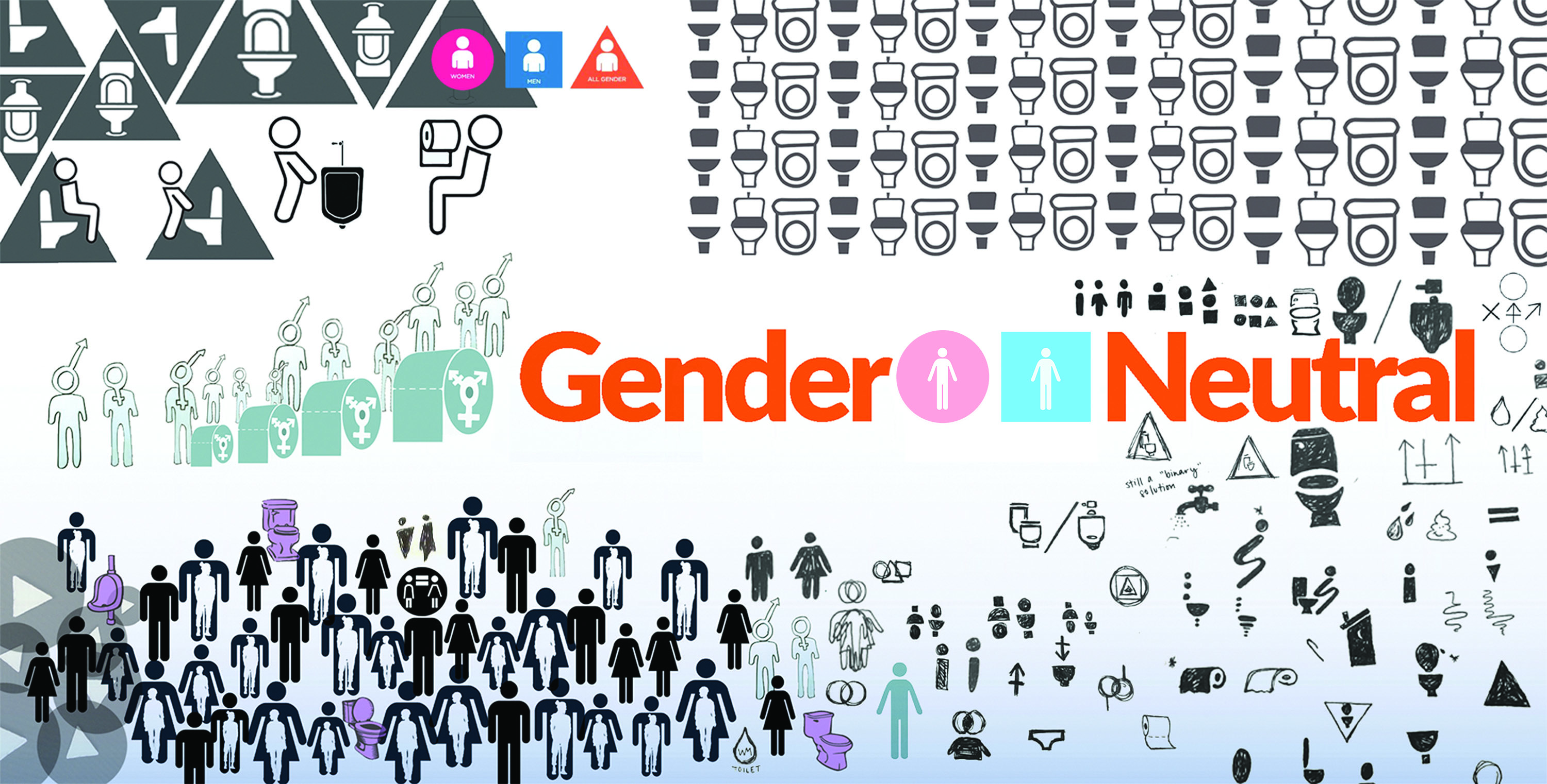 Figure 15.: O‘Gender Agenda 2’: Gender Neutral. This Loyola Marymount University & Azusa Pacific University undergraduate social design project challenged students to engage in sketch explorations as a means to reimagine transgendered restroom signage. Source: Dobson, T. & Dobson, S.C. & Kirkpatrick, G. 2016. Figure 15.: O‘Gender Agenda 2’: Gender Neutral. This Loyola Marymount University & Azusa Pacific University undergraduate social design project challenged students to engage in sketch explorations as a means to reimagine transgendered restroom signage. Source: Dobson, T. & Dobson, S.C. & Kirkpatrick, G. 2016.
