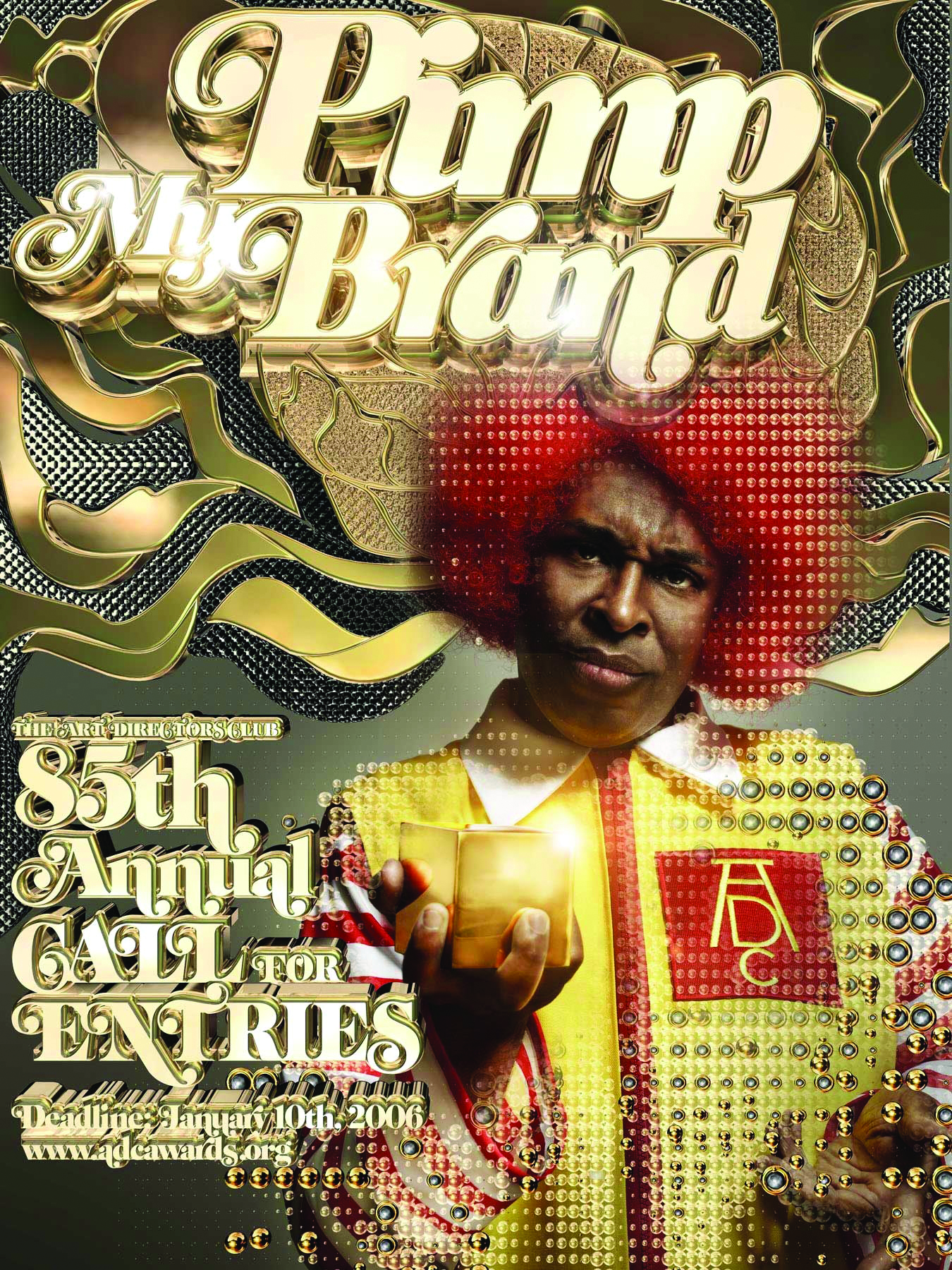 Figure 2: This promotional poster from the 2006 Art Director's Club “Pimp My Brand” campaign was negatively criticized in many professional design and advertising circles soon after it was disseminated in late 2005. Rick Poynor of Eye Magazine opined that “The Art Directors Club 85th annual call for entries may be the most off-the-mark piece of advertising ever produced by an organisation promoting the cause of communication.” (Poynor, R. “Bad language: With Talk of ‘Pimping Brands’, the ADC’s new campaign make design look dumber than ever.” Eye Magazine, 5 January 2006. Online. Available at: http://www.eyemagazine.com/opinion/article/bad-language-web-only (Accessed September 9, 2017). Figure 2: This promotional poster from the 2006 Art Director's Club “Pimp My Brand” campaign was negatively criticized in many professional design and advertising circles soon after it was disseminated in late 2005. Rick Poynor of Eye Magazine opined that “The Art Directors Club 85th annual call for entries may be the most off-the-mark piece of advertising ever produced by an organisation promoting the cause of communication.” (Poynor, R. “Bad language: With Talk of ‘Pimping Brands’, the ADC’s new campaign make design look dumber than ever.” Eye Magazine, 5 January 2006. Online. Available at: http://www.eyemagazine.com/opinion/article/bad-language-web-only (Accessed September 9, 2017).