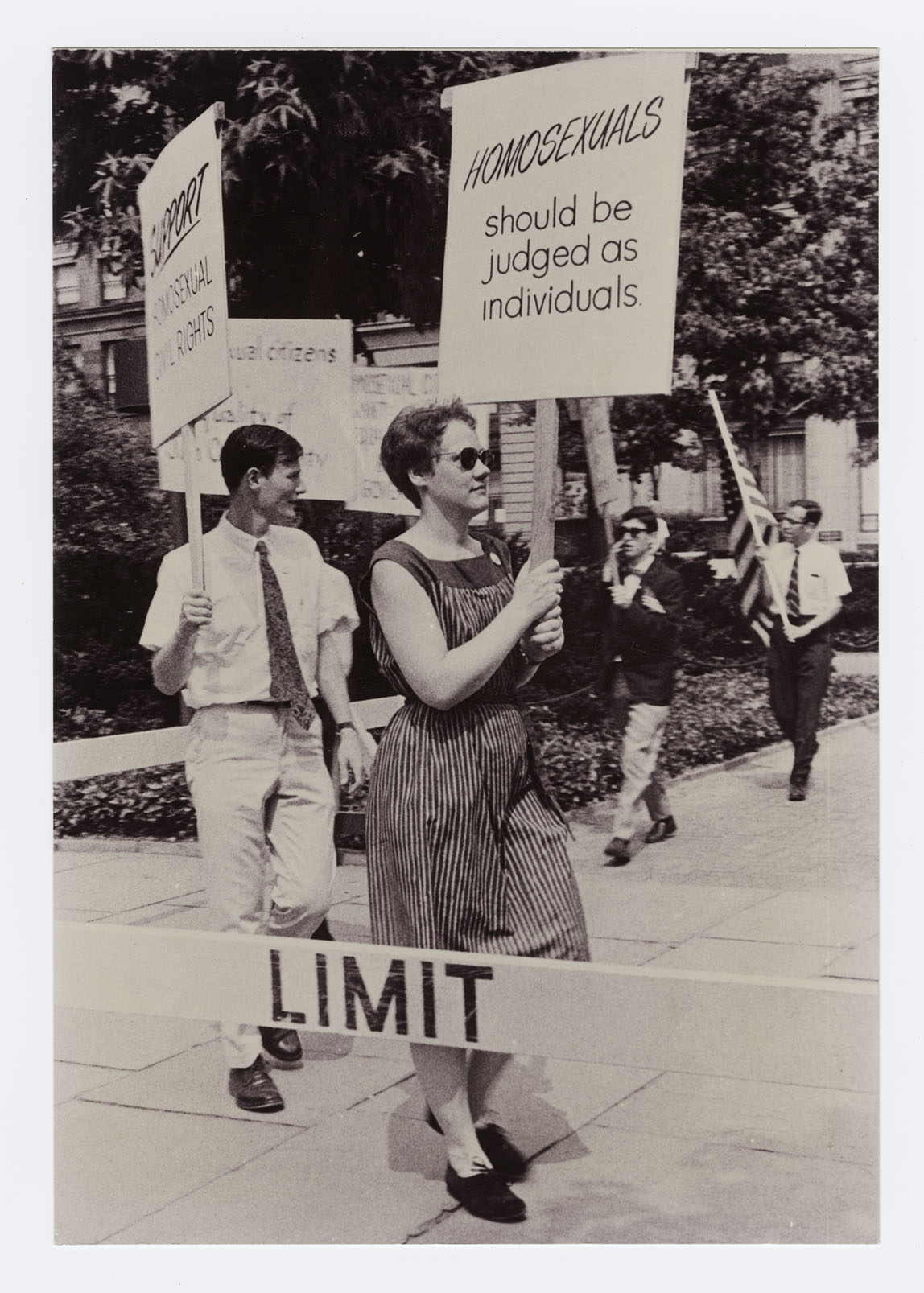 Figure 2. Barbara Gittings in picket line (1966). Photographed by Kay Tobin. Permission from NYPL.