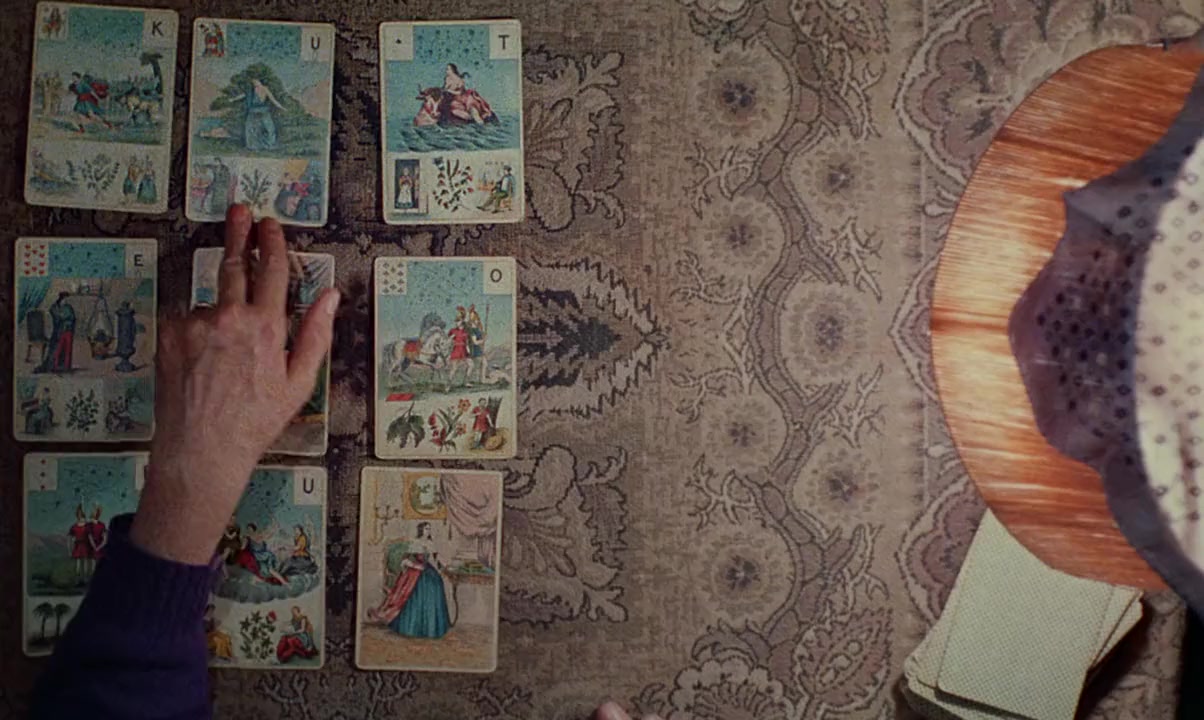 Figure 1: Cleo from 5 to 7 begins in color with tarot cards laying out a doomed life. The entire storyline of the black-and-white film is foretold. Figure 1: Cleo from 5 to 7 begins in color with tarot cards laying out a doomed life. The entire storyline of the black-and-white film is foretold.