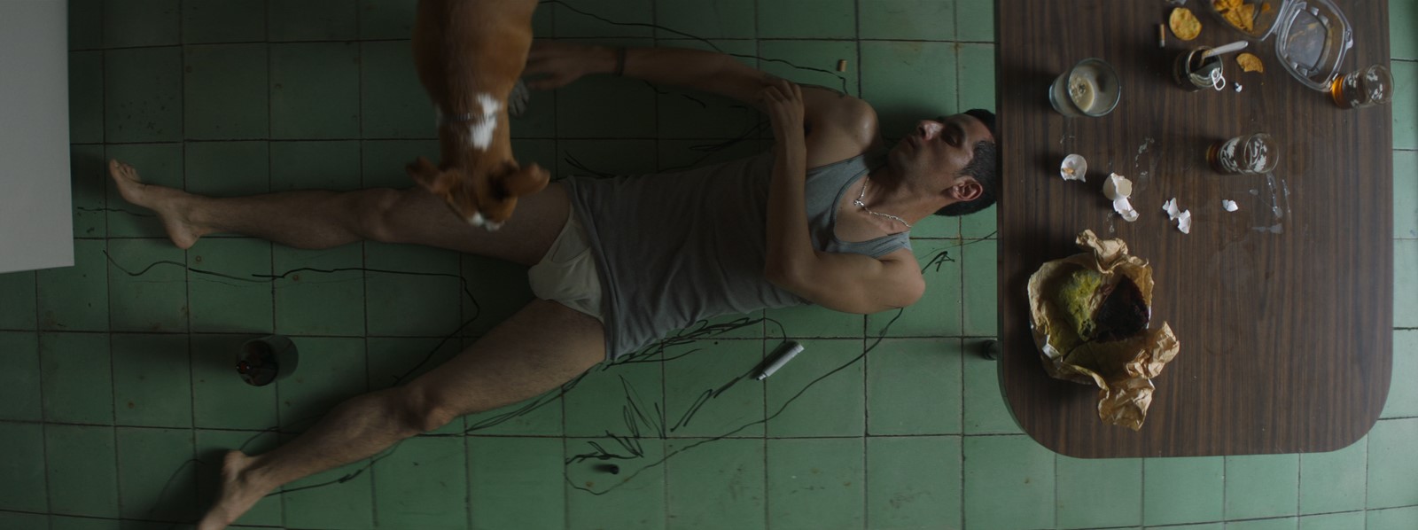 Image: Montoya (Raúl Briones) practicing crime scene investigation in Alonso Ruizpalacios’ A Cop Movie Image: Montoya (Raúl Briones) practicing crime scene investigation in Alonso Ruizpalacios’ A Cop Movie