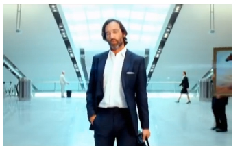 Figure 1. A 2010 ad publicizing the debut of Terminal 2 at Dublin Airport communicates business confidence in a gendered fashion: (Source: DAA Terminal 2 advertisement, YouTube video, 1:00, posted by Dublin Airport, 9 November 2010, https://www.youtube.com/watch?v=wdjLBXlieI0) Figure 1. A 2010 ad publicizing the debut of Terminal 2 at Dublin Airport communicates business confidence in a gendered fashion: (Source: DAA Terminal 2 advertisement, YouTube video, 1:00, posted by Dublin Airport, 9 November 2010, https://www.youtube.com/watch?v=wdjLBXlieI0)