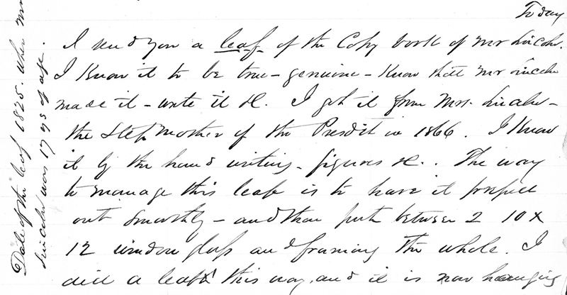 Figure 3. Excerpt from a letter from William H. Herndon to William Cutting Flagg (?), December 7, 1875. MS Am 1326. Gift of Christian A. Zabriskie, 1954. Houghton Library, Harvard University. Figure 3. Excerpt from a letter from William H. Herndon to William Cutting Flagg (?), December 7, 1875. MS Am 1326. Gift of Christian A. Zabriskie, 1954. Houghton Library, Harvard University.