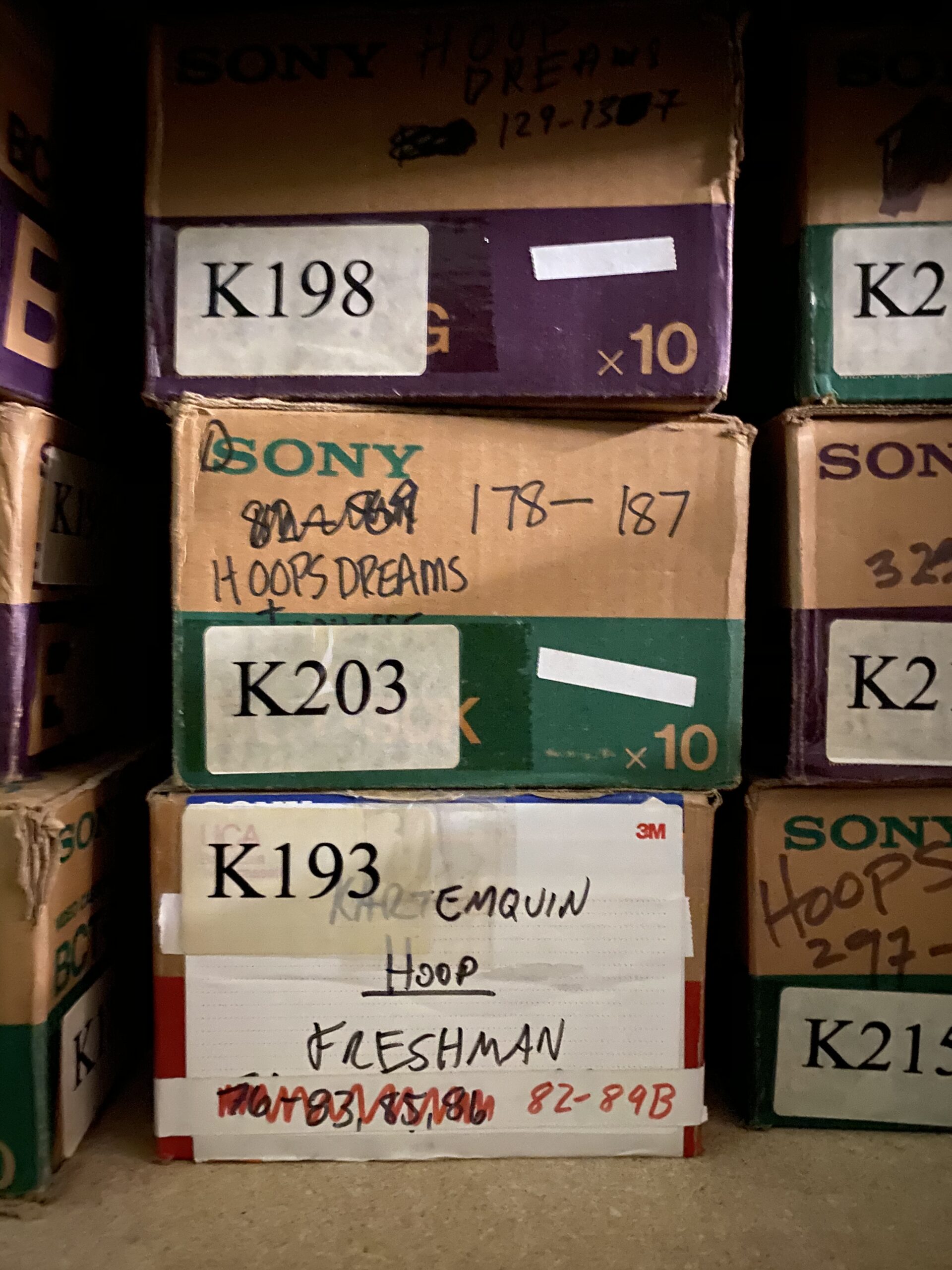 Documents relating to the production of Hoop Dreams (Steve James, 1994) are among the 440 boxes of papers donated to Washington University Libraries by Kartemquin Films. Documents relating to the production of Hoop Dreams (Steve James, 1994) are among the 440 boxes of papers donated to Washington University Libraries by Kartemquin Films.