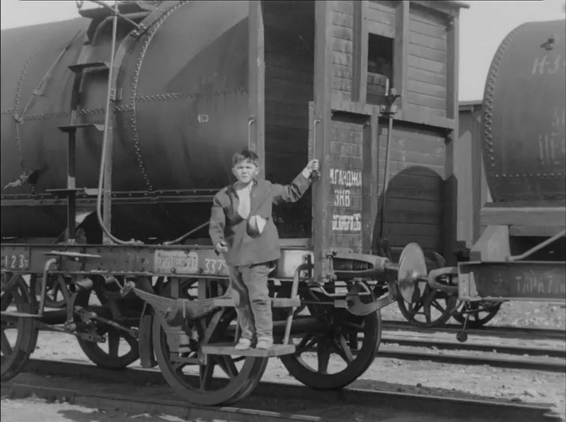 A still from Gogi Ratiani (1927), a film by Georgian theater director Kote Marjanishvili that chronicles the fate of a young boy orphaned in an earthquake. A still from Gogi Ratiani (1927), a film by Georgian theater director Kote Marjanishvili that chronicles the fate of a young boy orphaned in an earthquake.