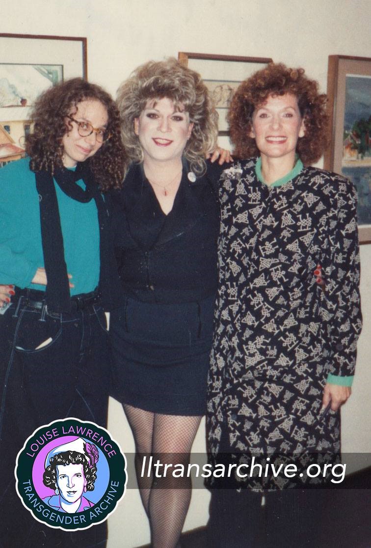 Captioned by the Louise Lawrence Transgender Archive: “This early 1990s photo features three people very important to the transgender community. (l. to r.) Jennie Livingston, producer/director of the 1980s NYC drag scene documentary 'Paris is Burning,' JoAnne Roberts, editor/publisher of influential trans community website Transgender Forum, magazines like 'Lady Like' and 'Transgender Community News,’ and Mariette Pathy Allen, photographer/author and long time ally to the trans community, whose most recent book, ‘TransCuba,’ is available from Daylight Books.” Captioned by the Louise Lawrence Transgender Archive: “This early 1990s photo features three people very important to the transgender community. (l. to r.) Jennie Livingston, producer/director of the 1980s NYC drag scene documentary 'Paris is Burning,' JoAnne Roberts, editor/publisher of influential trans community website Transgender Forum, magazines like 'Lady Like' and 'Transgender Community News,’ and Mariette Pathy Allen, photographer/author and long time ally to the trans community, whose most recent book, ‘TransCuba,’ is available from Daylight Books.”