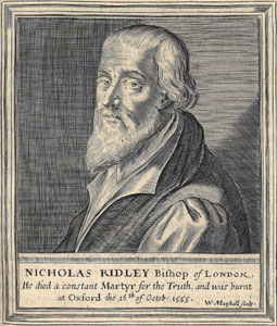 click to enlarge image Figure 12.: Portrait of Bishop Nicholas Ridley. From Thomas Fuller, The Holy State (Cambridge, 1642). Special Collections, Hatcher Graduate Library, University of Michigan.