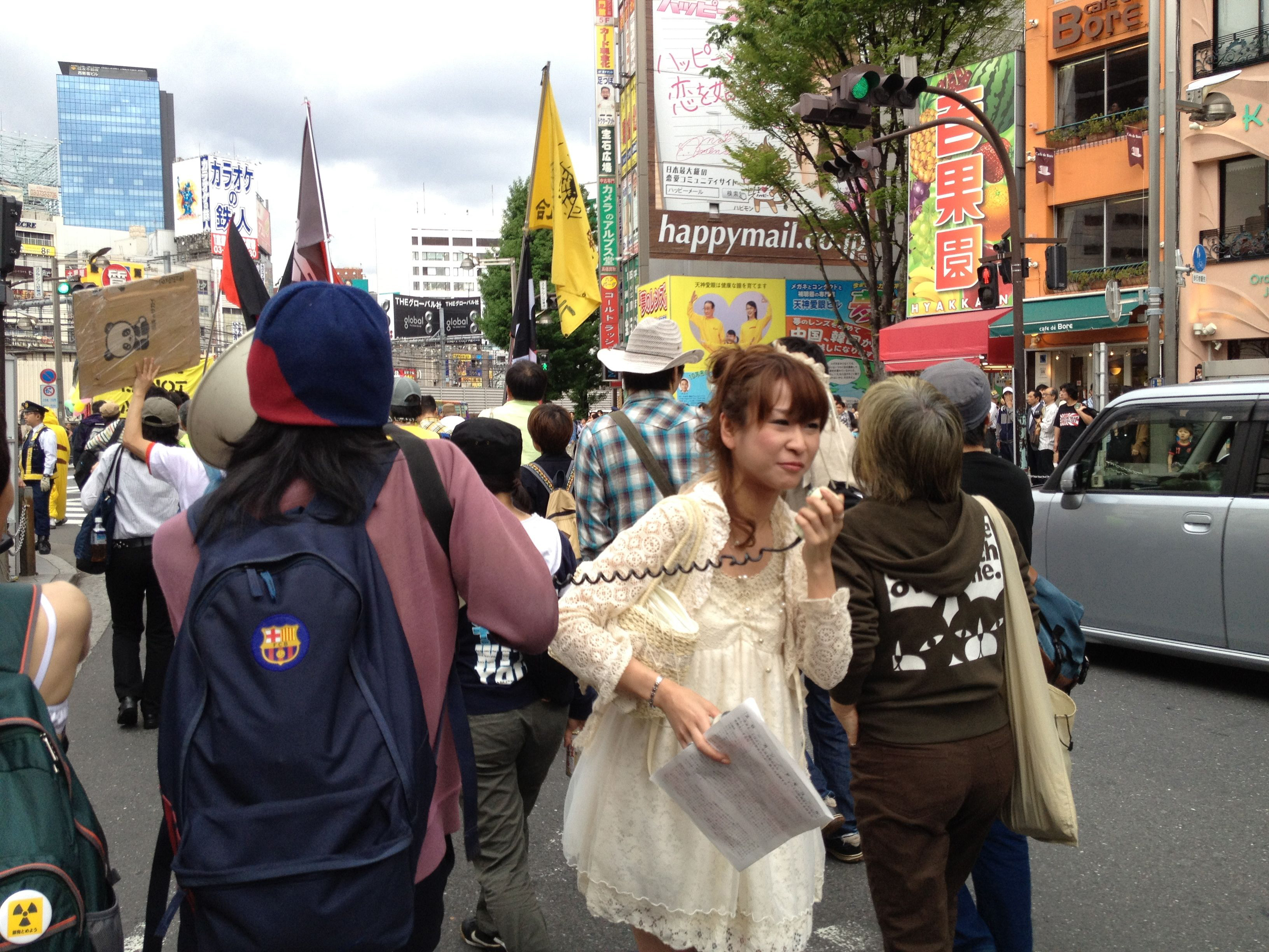 Figure 10.10. Amamiya Karin, Indies May Day March, Tokyo, May 3, 2012. Credit: Heather Bowen-Struyk. Figure 10.10. Amamiya Karin, Indies May Day March, Tokyo, May 3, 2012. Credit: Heather Bowen-Struyk.