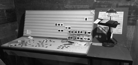 Photo 66: Dr. Dingman’s light board table for reviewing and labeling slides, which was later gifted to Dr. Oneal and now in his basement study. Photo 66: Dr. Dingman’s light board table for reviewing and labeling slides, which was later gifted to Dr. Oneal and now in his basement study.