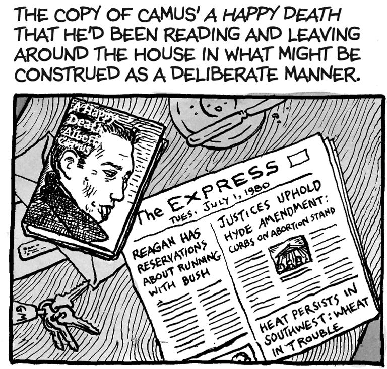 Figure 2.: Excerpted from FUN HOME: A Family Tragicomic by Alison Bechdel (p. 27 bottom). Copyright © 2006 by Alison Bechdel. Reprinted by permission of Houghton Mifflin Harcourt Publishing Company. All rights reserved. Figure 2.: Excerpted from FUN HOME: A Family Tragicomic by Alison Bechdel (p. 27 bottom). Copyright © 2006 by Alison Bechdel. Reprinted by permission of Houghton Mifflin Harcourt Publishing Company. All rights reserved.