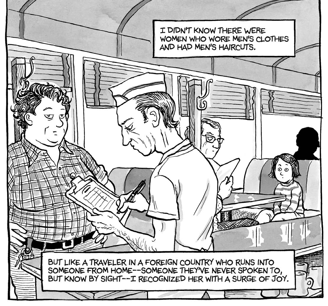 Figure 5.: Excerpted from FUN HOME: A Family Tragicomic by Alison Bechdel (p. 118). Copyright © 2006 by Alison Bechdel. Reprinted by permission of Houghton Mifflin Harcourt Publishing Company. All rights reserved. Figure 5.: Excerpted from FUN HOME: A Family Tragicomic by Alison Bechdel (p. 118). Copyright © 2006 by Alison Bechdel. Reprinted by permission of Houghton Mifflin Harcourt Publishing Company. All rights reserved.
