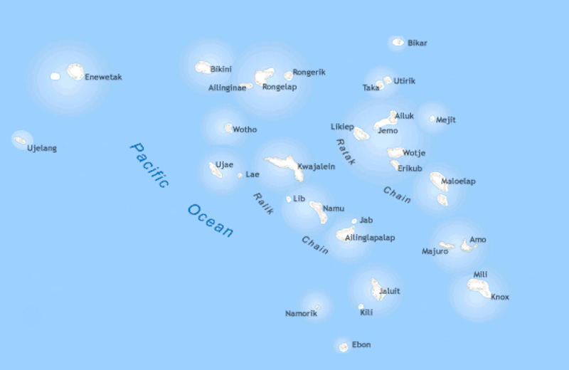 Figure 1.: Map of the Republic of the Marshall Islands.