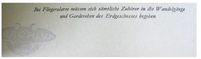 Figure 1: Berlin Philharmonic Program, June 27, 1943. Courtesy of the Berlin Philharmonic Archive Figure 1: Berlin Philharmonic Program, June 27, 1943. Courtesy of the Berlin Philharmonic Archive
