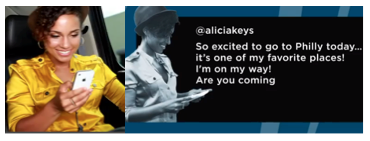 Figure 5: Commercial stills: Keys Uses Social Media to Rally Obama Supporters. Organizing for Action, “We are a Powerful Force,” 2012. Figure 5: Commercial stills: Keys Uses Social Media to Rally Obama Supporters. Organizing for Action, “We are a Powerful Force,” 2012.