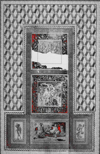 Figure 3. Reconstruction of the triclinium of the Atrium House, Antioch. Watercolor by Victoria I. (From C. Kondeleon, ed., Antioch: The Lost Ancient City, Princeton: Princeton University Press, in association with the Worcester Art Museum, 2000). Figure 3. Reconstruction of the triclinium of the Atrium House, Antioch. Watercolor by Victoria I. (From C. Kondeleon, ed., Antioch: The Lost Ancient City, Princeton: Princeton University Press, in association with the Worcester Art Museum, 2000).