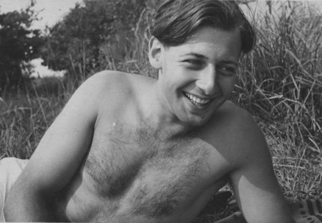 From H. P. (Pierre) Secher's album. At the beach: Achim, our Opel-driving friend who befriended the single mother in the next tent. From H. P. (Pierre) Secher's album. At the beach: Achim, our Opel-driving friend who befriended the single mother in the next tent.