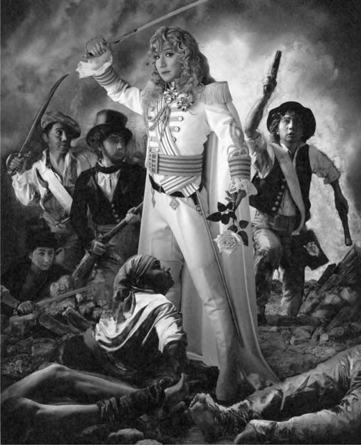 Figure 5: Morimura (as Oscar) in Delacroix's Liberty to the Barricades (Takarazuka: The Land of Dreams) Figure 5: Morimura (as Oscar) in Delacroix's Liberty to the Barricades (Takarazuka: The Land of Dreams)