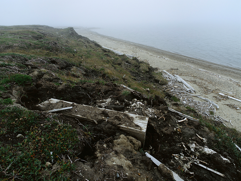 Figure 3: Subhankar Banerjee, Exposed Coffin, Barter Island in the Arctic National Wildlife Refuge, 2006 Figure 3: Subhankar Banerjee, Exposed Coffin, Barter Island in the Arctic National Wildlife Refuge, 2006