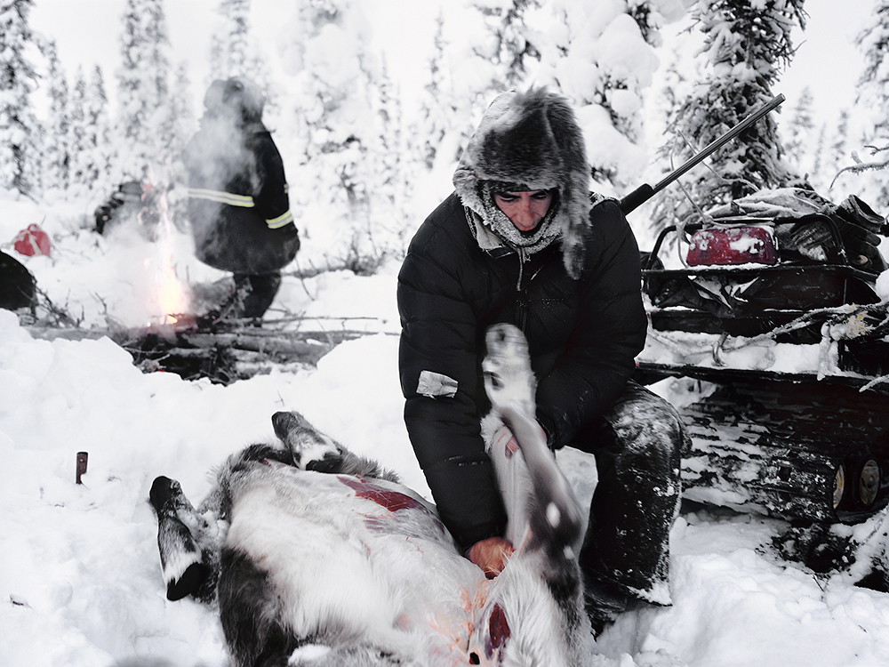 Figure 5: Subhankar Banerjee, Gwich’in and the Caribou—Charlie Swaney and Jimmy John, near Arctic Village, 2007