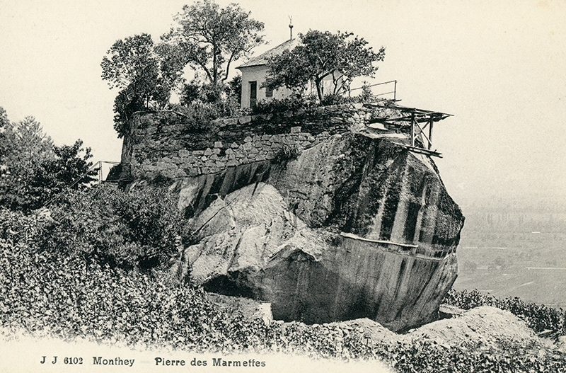 Fig. 03 Postcard, Pierre des Marmettes, (1905) R. Heyraudt, Publisher, St. Maurice, collection of Vincent Franzen Fig. 03 Postcard, Pierre des Marmettes, (1905) R. Heyraudt, Publisher, St. Maurice, collection of Vincent Franzen