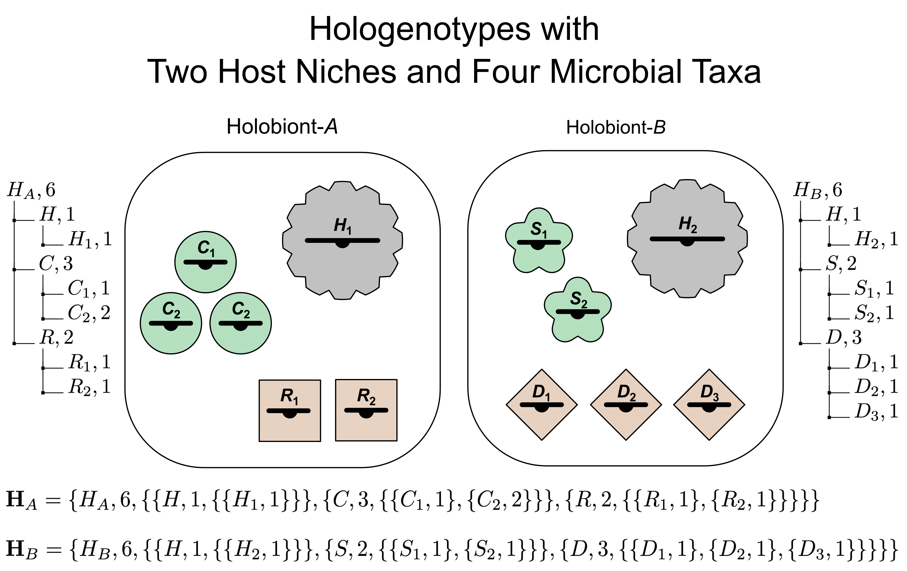 Holobiont Evolution Mathematical Model With Vertical Vs Horizontal Microbiome Transmission