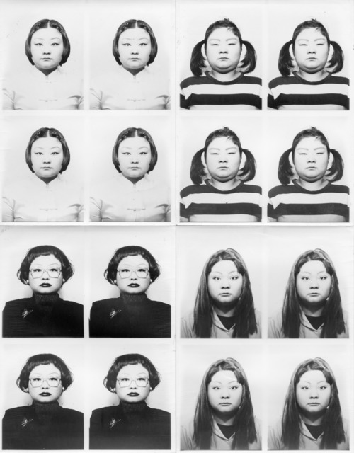 Fig. 11: Sawada Tomoko, ‘ID 400 (#201-#300)’. Black and white photos on wooden board (detail). 124.5 x 99.5 cm. (full image contains 100 portraits). © Sawada Tomoko, 1998; Courtesy, MEM Inc., Tokyo.