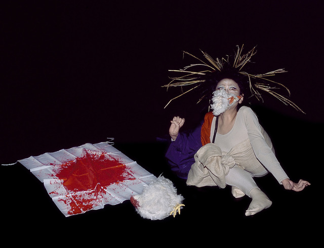 Mao Ishikawa, “Ms. Kim Manri (54) An artistic director of Performance Troupe 'TAIHEN' December 7, 2007, Osaka City, Osaka”, from the series Here Is What the Japanese Flag Means to Me, ©Mao Ishikawa. Mao Ishikawa, “Ms. Kim Manri (54) An artistic director of Performance Troupe 'TAIHEN' December 7, 2007, Osaka City, Osaka”, from the series Here Is What the Japanese Flag Means to Me, ©Mao Ishikawa.