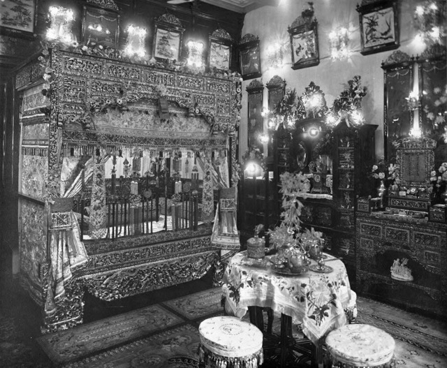 Fig. 3. Peranakan wedding chamber, undated photograph c1930. (The Peranakan Association, courtesy of National Archives of Singapore) Fig. 3. Peranakan wedding chamber, undated photograph c1930. (The Peranakan Association, courtesy of National Archives of Singapore)