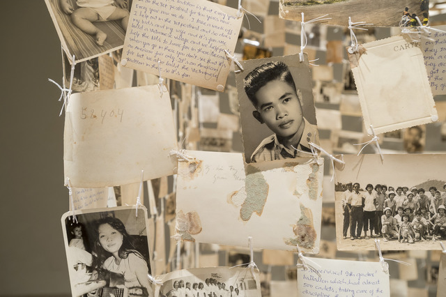Fig. 7. Dinh Q. Lê, detail from Crossing the Farther Shore, 2014, courtesy Nash Baker and the Rice Gallery, Houston. Fig. 7. Dinh Q. Lê, detail from Crossing the Farther Shore, 2014, courtesy Nash Baker and the Rice Gallery, Houston.