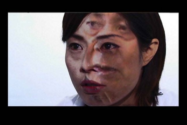 Yamashiro Chikako, Your Voice Came Out Through My Throat, DVD, 7:00 min, 2009, courtesy Yumiko Chiba Association. Yamashiro Chikako, Your Voice Came Out Through My Throat, DVD, 7:00 min, 2009, courtesy Yumiko Chiba Association.