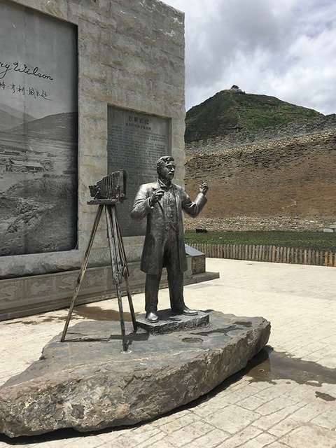 Fig. 13. Dietrich, Scott, E. H. Wilson Monument with Songpan ancient city wall in background, Songpan, Sichuan province, China, 2017, courtesy of the photographer. Fig. 13. Dietrich, Scott, E. H. Wilson Monument with Songpan ancient city wall in background, Songpan, Sichuan province, China, 2017, courtesy of the photographer.
