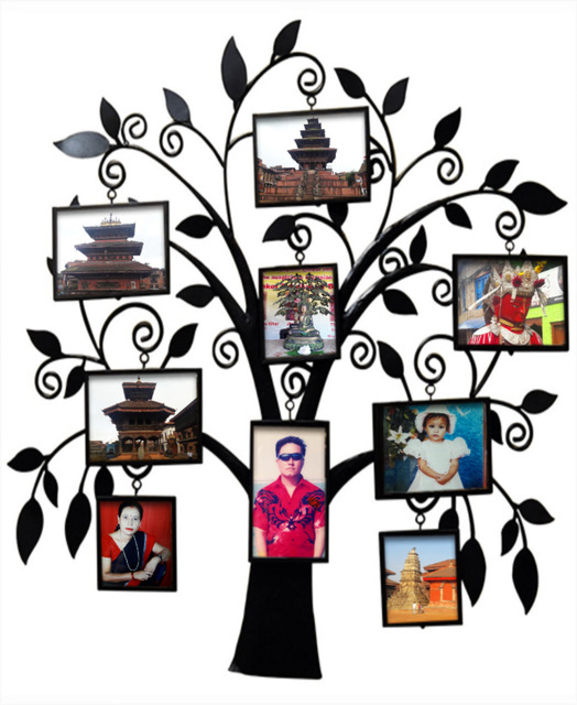 Fig. 12. Shivprasad’s smartphone generated “tree of life,” Bhaktapur, Nepal, 2016. Shivprasad started the series of which this is a part in Qatar, where he worked as a security guard. On his return to Nepal, Shivprasad opened a shop in Bhaktapur, in the Kathmandu Valley. In 2015, both his shop and his home were very badly damaged in a devastating earthquake. The tree template expressed a yearning for place and family: A statue depicts the Buddha underneath Gaya’s Bodhi Tree and is surrounded by Bhaktapur’s key religious structures, such as the Nyatapola Pagoda, the Bhairavnath Temple, and two smaller temples in the city’s Durbar Square. These images of his hometown are interspersed with pictures of his wife and daughter. Re-photographed by Christopher Pinney. Fig. 12. Shivprasad’s smartphone generated “tree of life,” Bhaktapur, Nepal, 2016. Shivprasad started the series of which this is a part in Qatar, where he worked as a security guard. On his return to Nepal, Shivprasad opened a shop in Bhaktapur, in the Kathmandu Valley. In 2015, both his shop and his home were very badly damaged in a devastating earthquake. The tree template expressed a yearning for place and family: A statue depicts the Buddha underneath Gaya’s Bodhi Tree and is surrounded by Bhaktapur’s key religious structures, such as the Nyatapola Pagoda, the Bhairavnath Temple, and two smaller temples in the city’s Durbar Square. These images of his hometown are interspersed with pictures of his wife and daughter. Re-photographed by Christopher Pinney.