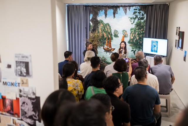 Fig. 4. A Vietnamese Photography Village book launch joined by author Ha Trang and designer Le Quoc Huy, Hanoi, Vietnam, September 1, 2019, photo courtesy of Matca. Fig. 4. A Vietnamese Photography Village book launch joined by author Ha Trang and designer Le Quoc Huy, Hanoi, Vietnam, September 1, 2019, photo courtesy of Matca.